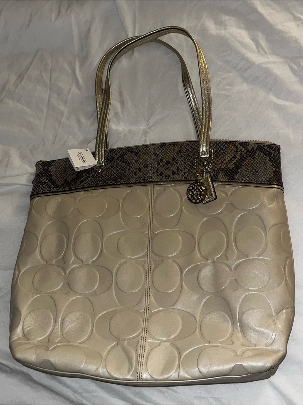 Coach | Laura Embossed Exotic Tote